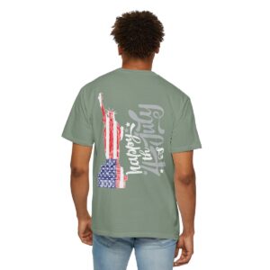 Dark Themed - Statue of Liberty 4th of July Unisex Garment - Dyed T-shirt - Image 50