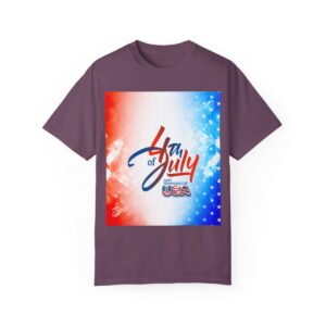 Patch Color Design for 4th of July - Unisex Garment-Dyed T-shirt - Image 197