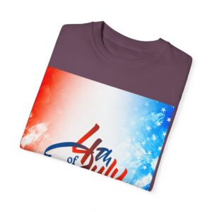Patch Color Design for 4th of July - Unisex Garment-Dyed T-shirt - Image 199
