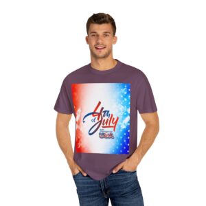 Patch Color Design for 4th of July - Unisex Garment-Dyed T-shirt - Image 200