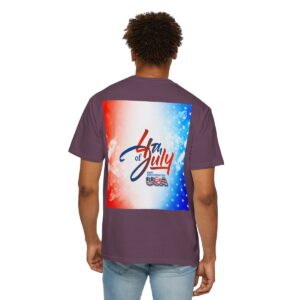 Patch Color Design for 4th of July - Unisex Garment-Dyed T-shirt - Image 207