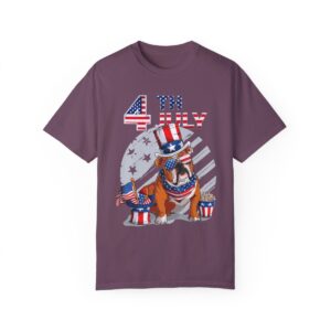 Dog Lovers 4th of July Unisex Garment-Dyed T-shirt - Image 106