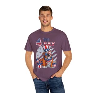 Dog Lovers 4th of July Unisex Garment-Dyed T-shirt - Image 109