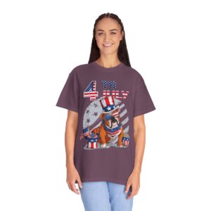 Dog Lovers 4th of July Unisex Garment-Dyed T-shirt - Image 110