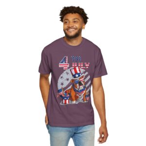 Dog Lovers 4th of July Unisex Garment-Dyed T-shirt - Image 114