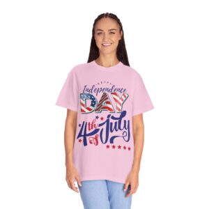 Celebrate in Style with Our Light Color Tee Featuring a Creative 4th of July Design - Unisex Garment-Dyed T-shirt - Image 53
