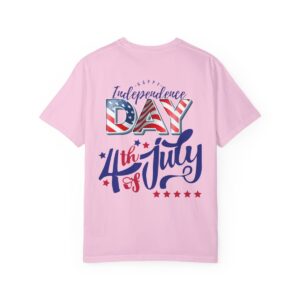Celebrate in Style with Our Light Color Tee Featuring a Creative 4th of July Design - Unisex Garment-Dyed T-shirt - Image 55