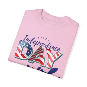 Celebrate in Style with Our Light Color Tee Featuring a Creative 4th of July Design - Unisex Garment-Dyed T-shirt - Image 56