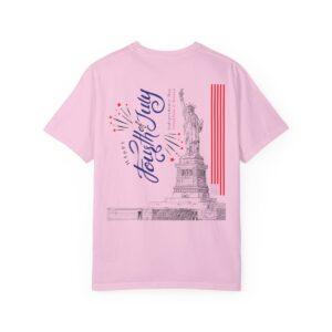 Style with Our Light Color Tee Featuring a Sleek 4th of July Design - Unisex Garment-Dyed T-shirt - Image 55