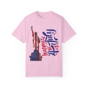 Statue of Liberty Tee for 4th of July - Unisex Garment-Dyed T-shirt - Image 54