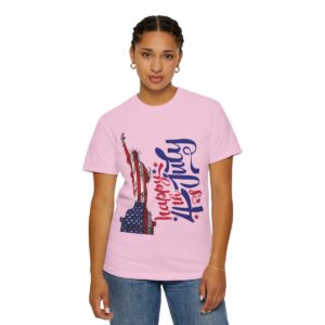 Statue of Liberty Tee for 4th of July - Unisex Garment-Dyed T-shirt - Image 59