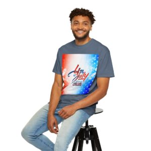 Patch Color Design for 4th of July - Unisex Garment-Dyed T-shirt - Image 157