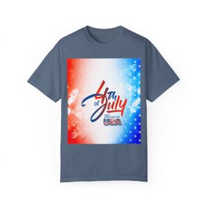 Patch Color Design for 4th of July - Unisex Garment-Dyed T-shirt - Image 158