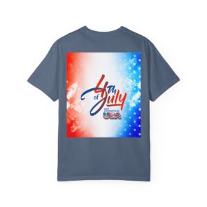 Patch Color Design for 4th of July - Unisex Garment-Dyed T-shirt - Image 159
