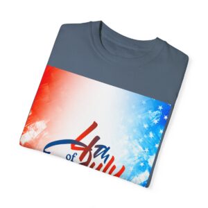 Patch Color Design for 4th of July - Unisex Garment-Dyed T-shirt - Image 160