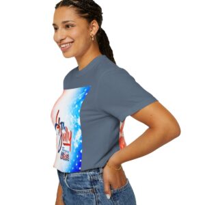 Patch Color Design for 4th of July - Unisex Garment-Dyed T-shirt - Image 165