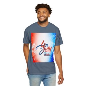 Patch Color Design for 4th of July - Unisex Garment-Dyed T-shirt - Image 167