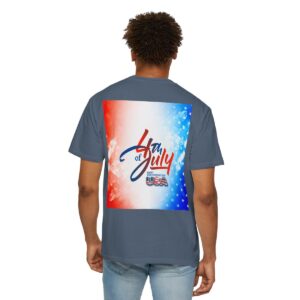 Patch Color Design for 4th of July - Unisex Garment-Dyed T-shirt - Image 168