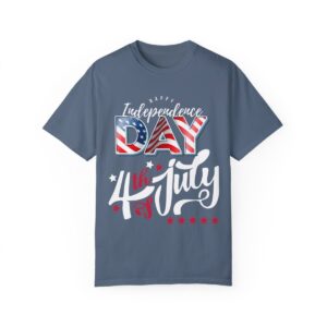 Dark Themed 4th of July Unisex Garment-Dyed T-shirt Featuring a Creative Design - Image 93