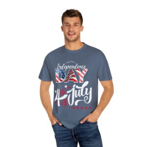Dark Themed 4th of July Unisex Garment-Dyed T-shirt Featuring a Creative Design - Image 96
