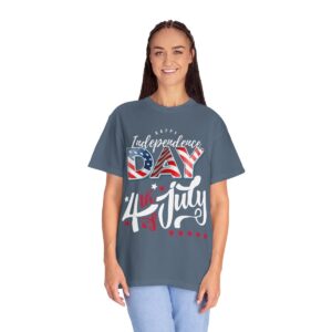 Dark Themed 4th of July Unisex Garment-Dyed T-shirt Featuring a Creative Design - Image 97