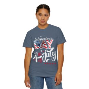 Dark Themed 4th of July Unisex Garment-Dyed T-shirt Featuring a Creative Design - Image 98