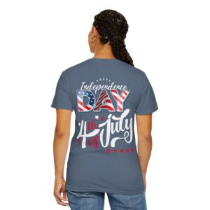 Dark Themed 4th of July Unisex Garment-Dyed T-shirt Featuring a Creative Design - Image 99