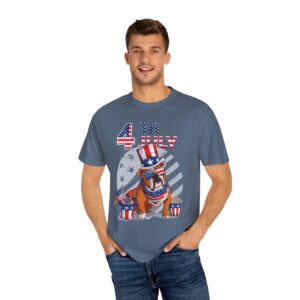 Dog Lovers 4th of July Unisex Garment-Dyed T-shirt - Image 70