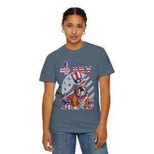 Dog Lovers 4th of July Unisex Garment-Dyed T-shirt - Image 72