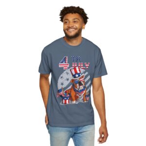 Dog Lovers 4th of July Unisex Garment-Dyed T-shirt - Image 75