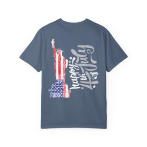 Dark Themed - Statue of Liberty 4th of July Unisex Garment - Dyed T-shirt - Image 81