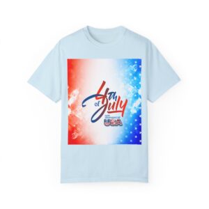 Patch Color Design for 4th of July - Unisex Garment-Dyed T-shirt - Image 132