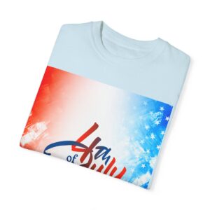Patch Color Design for 4th of July - Unisex Garment-Dyed T-shirt - Image 134