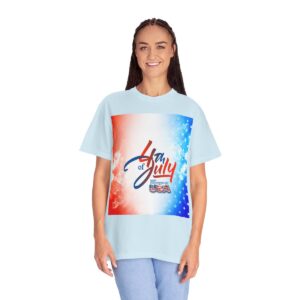 Patch Color Design for 4th of July - Unisex Garment-Dyed T-shirt - Image 136