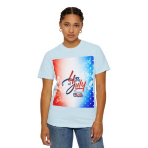 Patch Color Design for 4th of July - Unisex Garment-Dyed T-shirt - Image 137