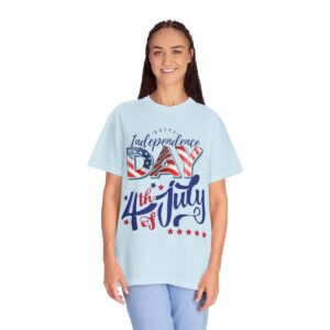 Celebrate in Style with Our Light Color Tee Featuring a Creative 4th of July Design - Unisex Garment-Dyed T-shirt - Image 40