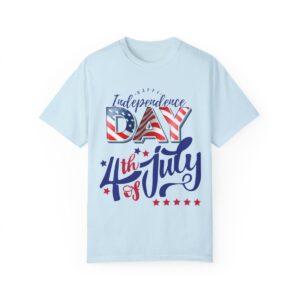 Celebrate in Style with Our Light Color Tee Featuring a Creative 4th of July Design - Unisex Garment-Dyed T-shirt - Image 41