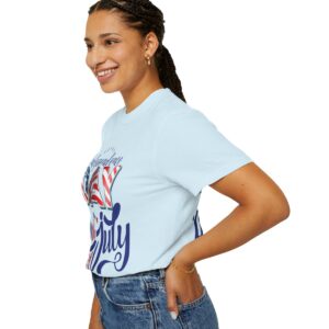 Celebrate in Style with Our Light Color Tee Featuring a Creative 4th of July Design - Unisex Garment-Dyed T-shirt - Image 47