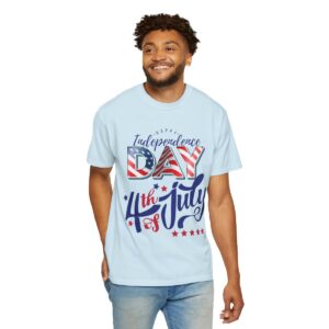 Celebrate in Style with Our Light Color Tee Featuring a Creative 4th of July Design - Unisex Garment-Dyed T-shirt - Image 49
