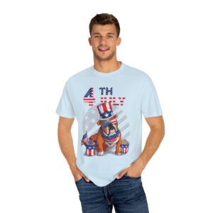 Dog Lovers 4th of July Unisex Garment-Dyed T-shirt - Image 57
