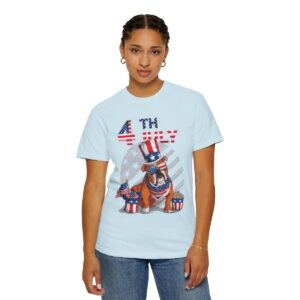 Dog Lovers 4th of July Unisex Garment-Dyed T-shirt - Image 59