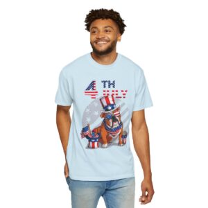 Dog Lovers 4th of July Unisex Garment-Dyed T-shirt - Image 62