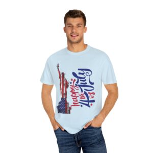 Statue of Liberty Tee for 4th of July - Unisex Garment-Dyed T-shirt - Image 31