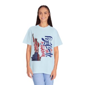 Statue of Liberty Tee for 4th of July - Unisex Garment-Dyed T-shirt - Image 32