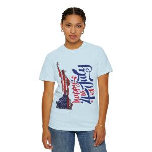 Statue of Liberty Tee for 4th of July - Unisex Garment-Dyed T-shirt - Image 33