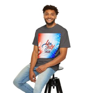 Patch Color Design for 4th of July - Unisex Garment-Dyed T-shirt