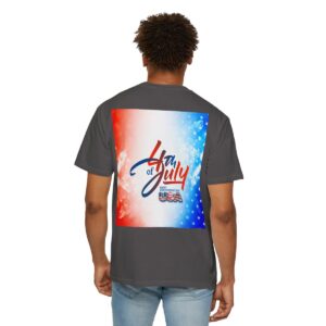Patch Color Design for 4th of July - Unisex Garment-Dyed T-shirt - Image 12