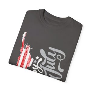 Dark Themed - Statue of Liberty 4th of July Unisex Garment - Dyed T-shirt - Image 95