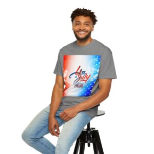 Patch Color Design for 4th of July - Unisex Garment-Dyed T-shirt - Image 79