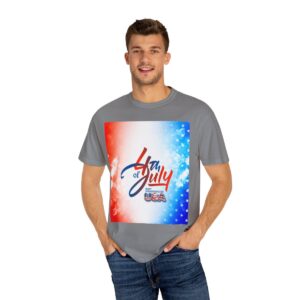 Patch Color Design for 4th of July - Unisex Garment-Dyed T-shirt - Image 83